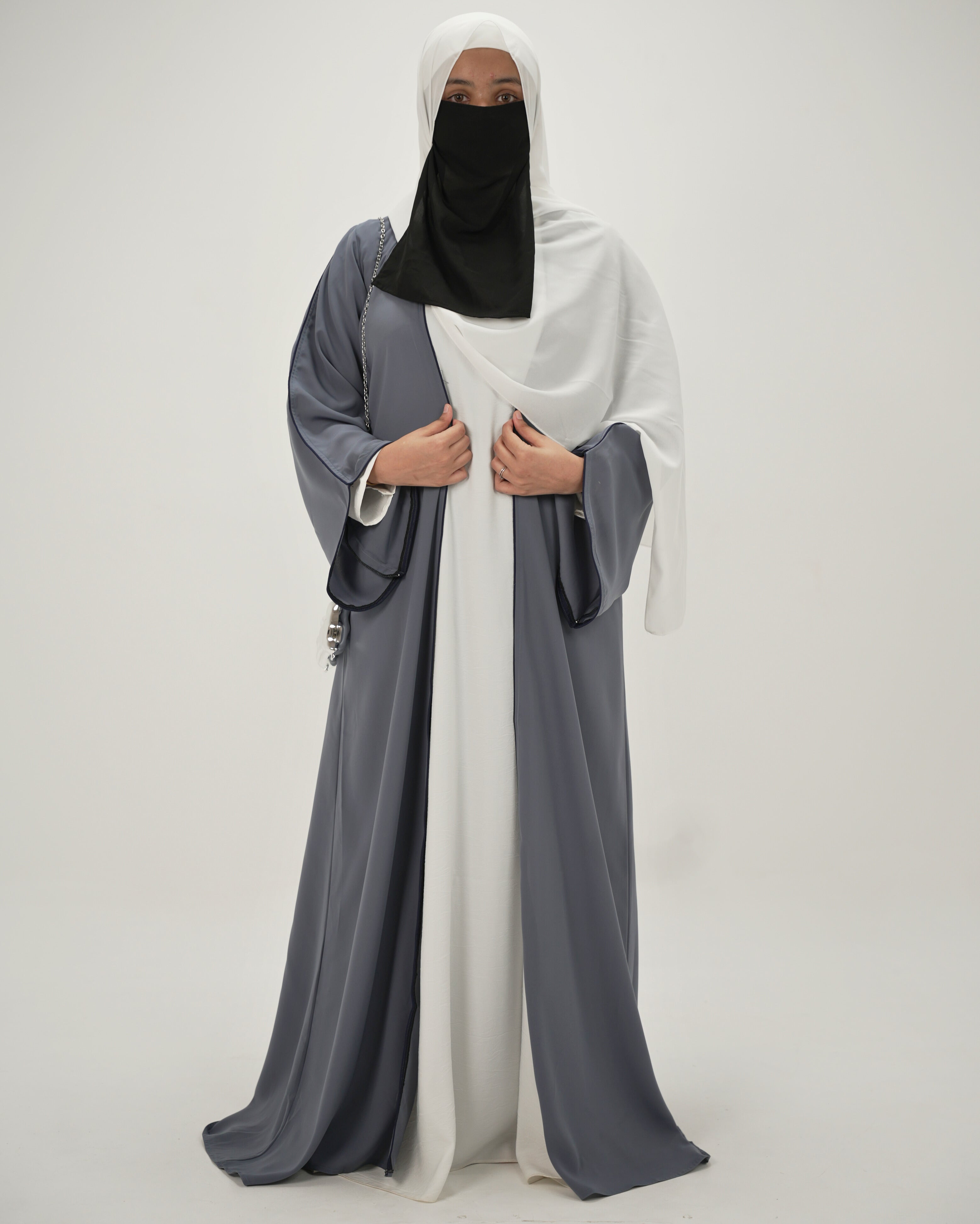 Sakinah | Shrug Abaya Set - Grey