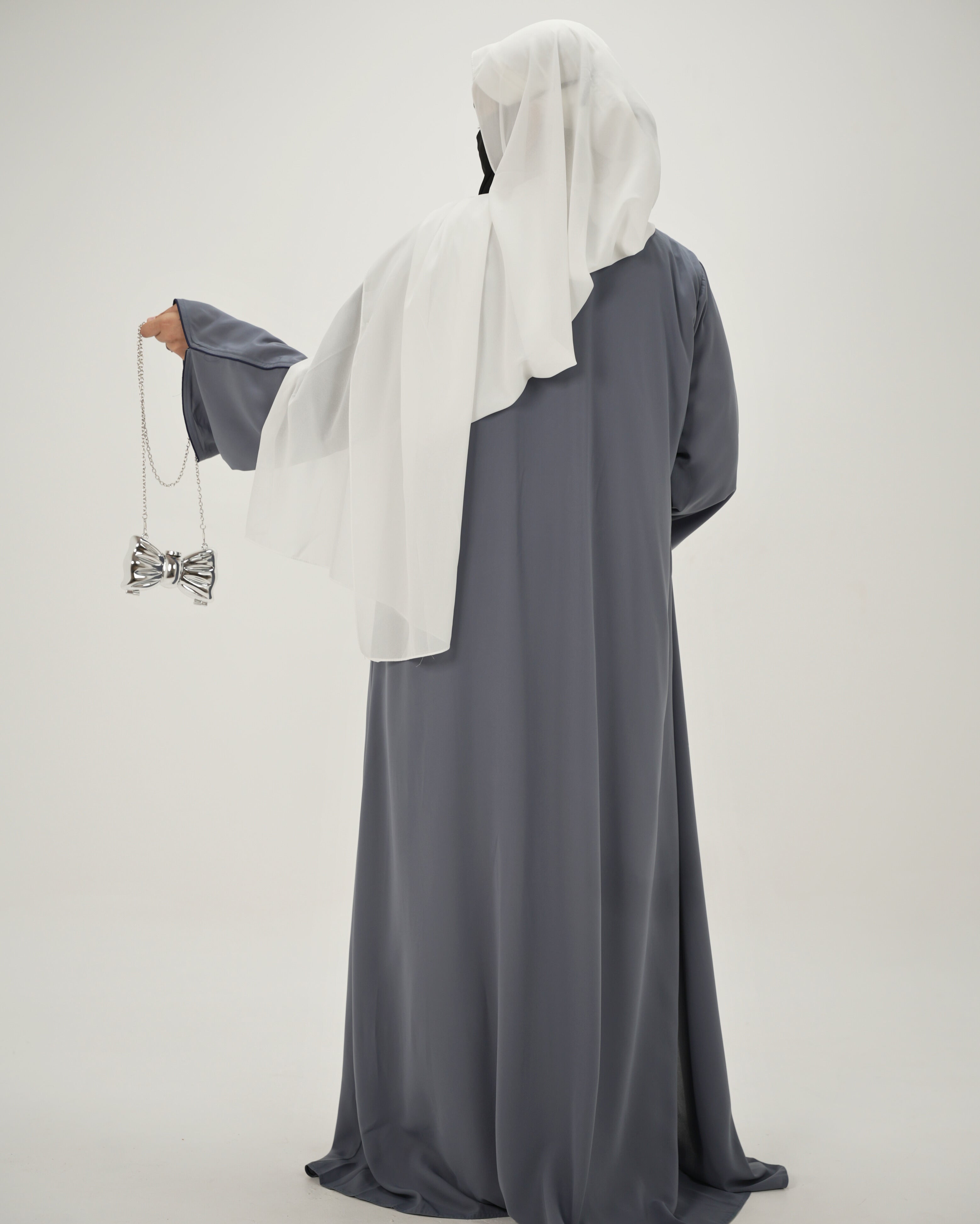 Sakinah | Shrug Abaya Set - Grey