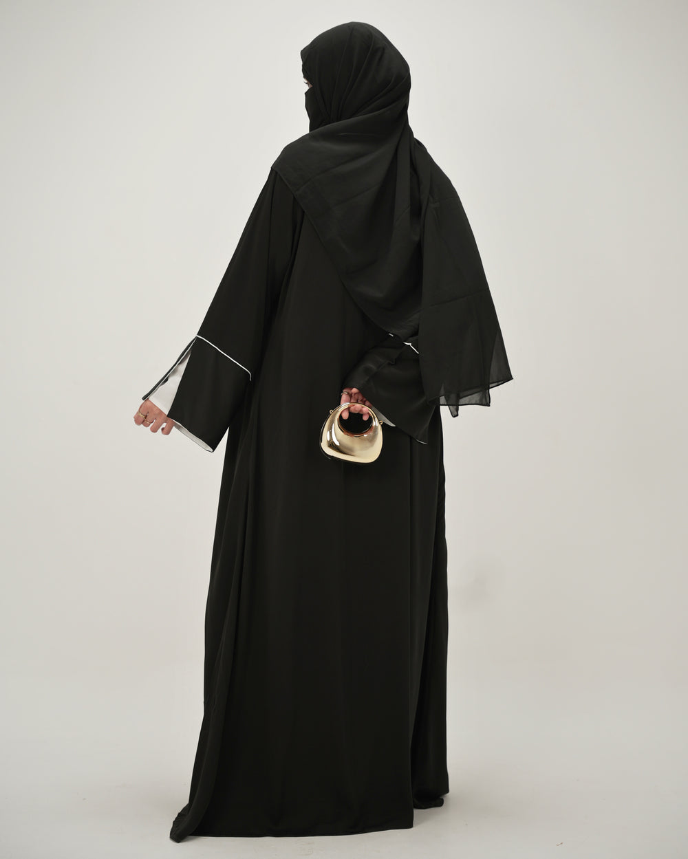 Alina | Shrug Abaya Set - Black