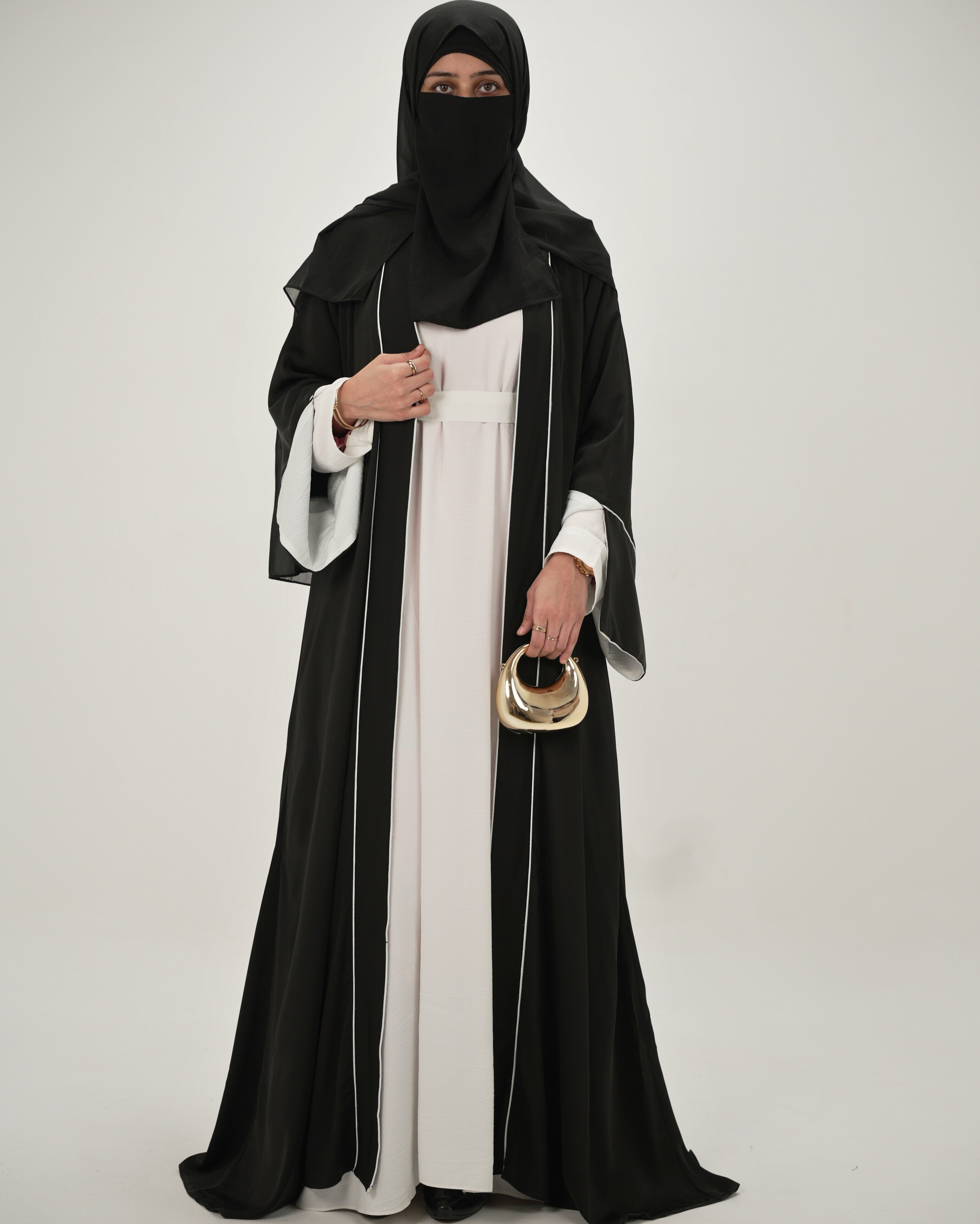 Alina | Shrug Abaya Set - Black