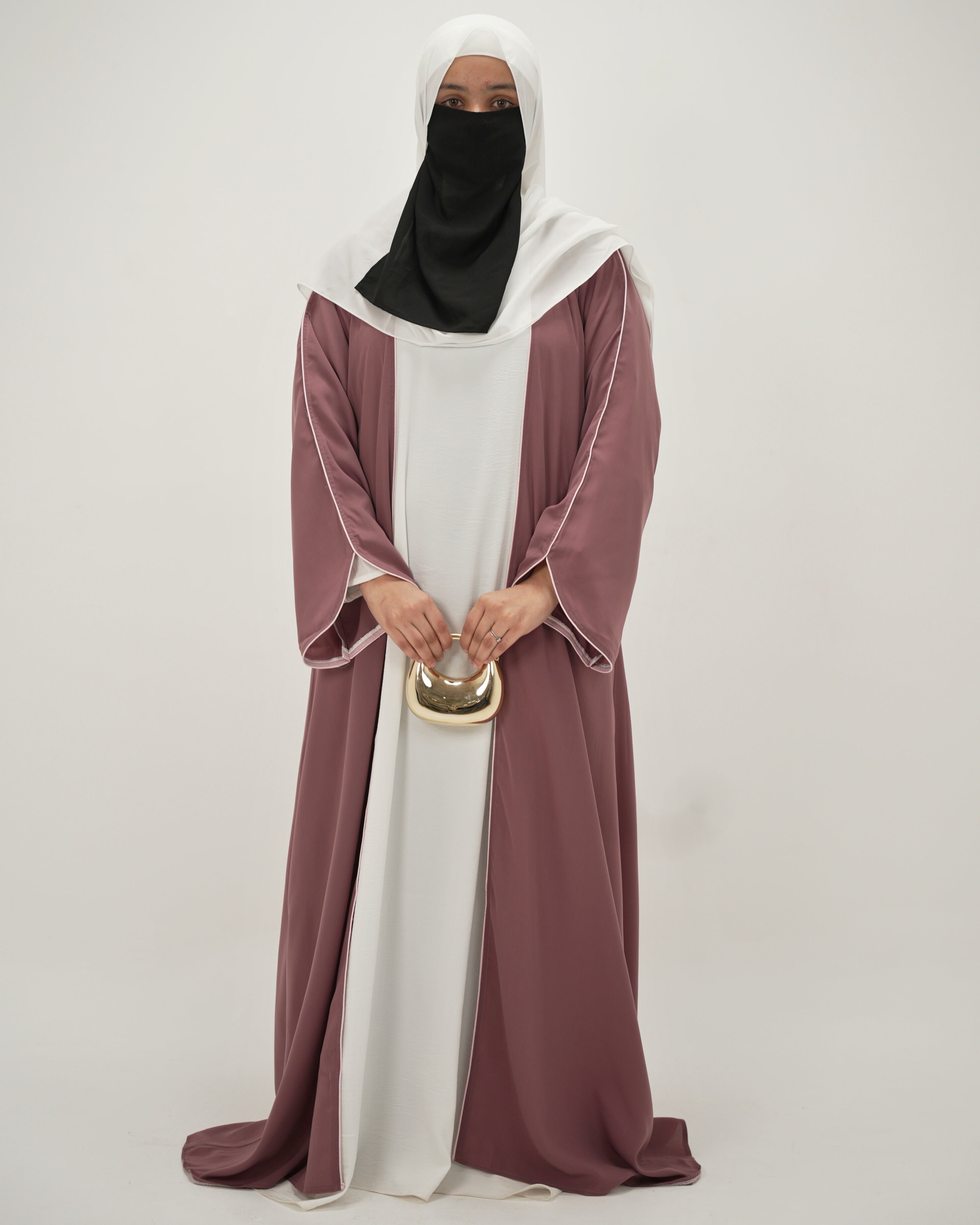Sakinah | Shrug Abaya Set - Dusty Pink