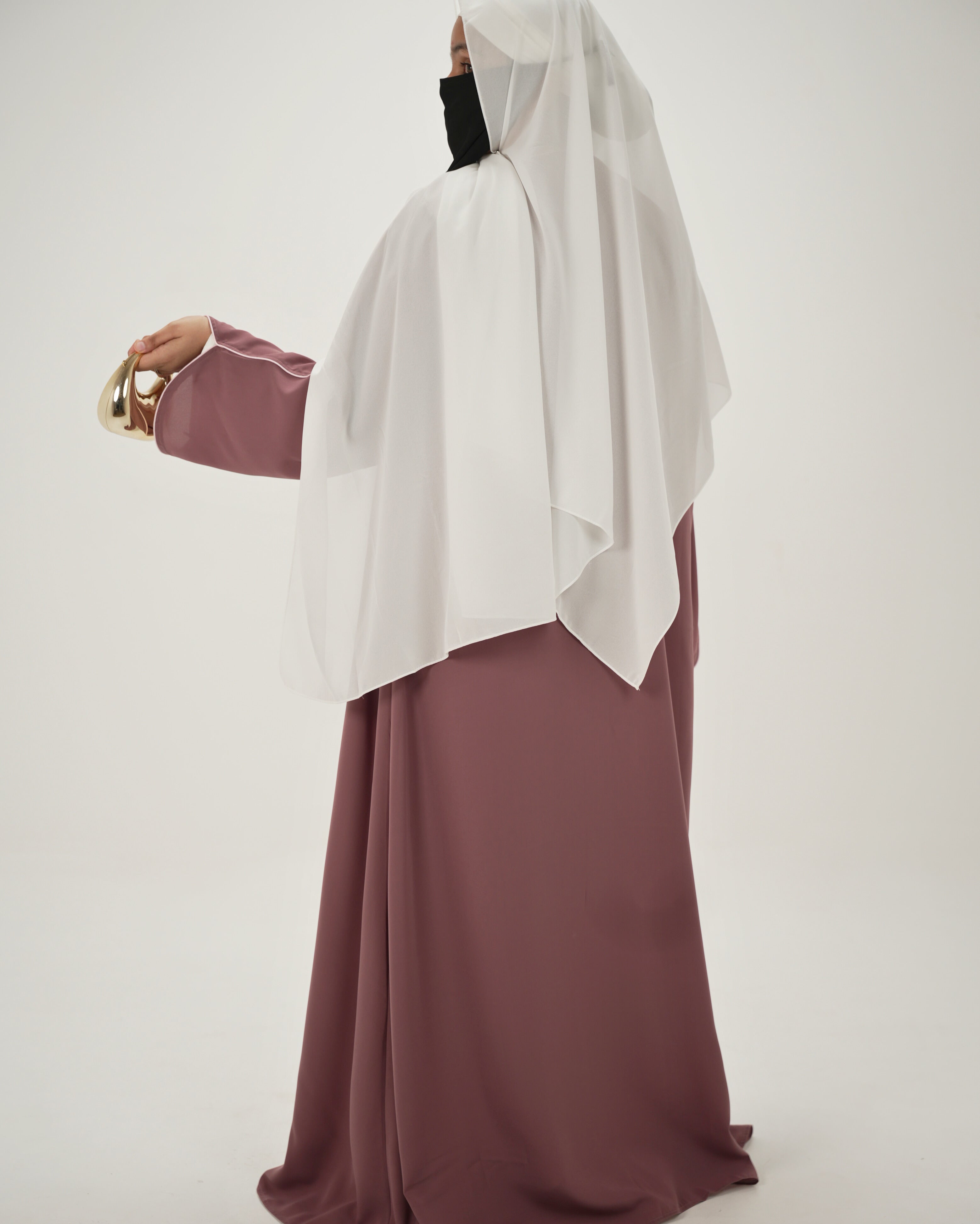 Sakinah | Shrug Abaya Set - Dusty Pink