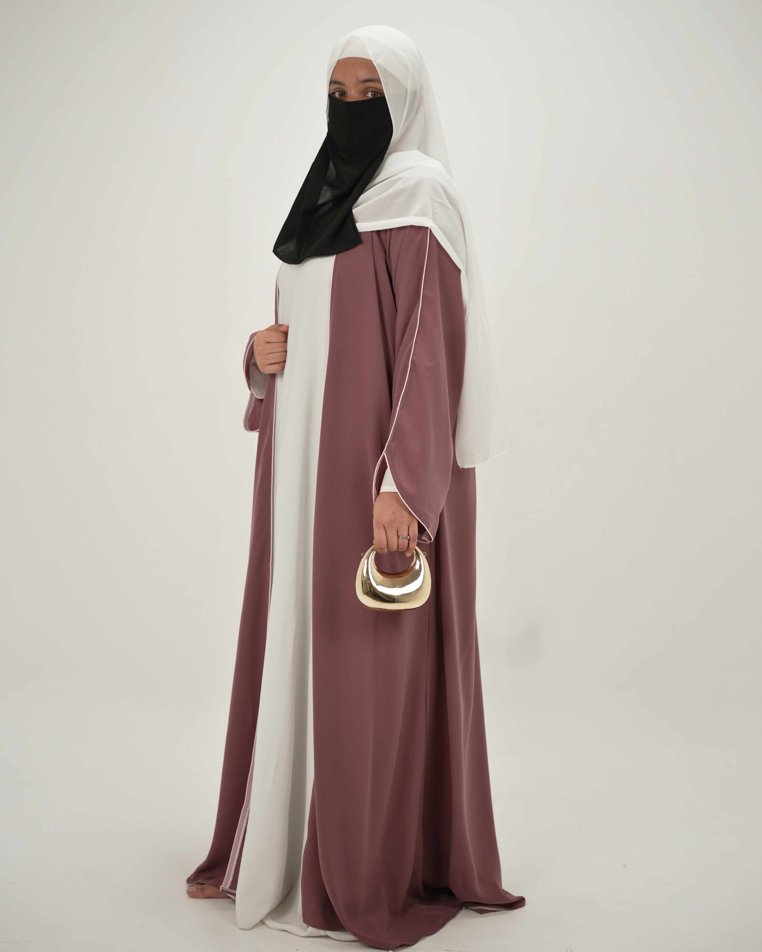 Sakinah | Shrug Abaya Set - Dusty Pink