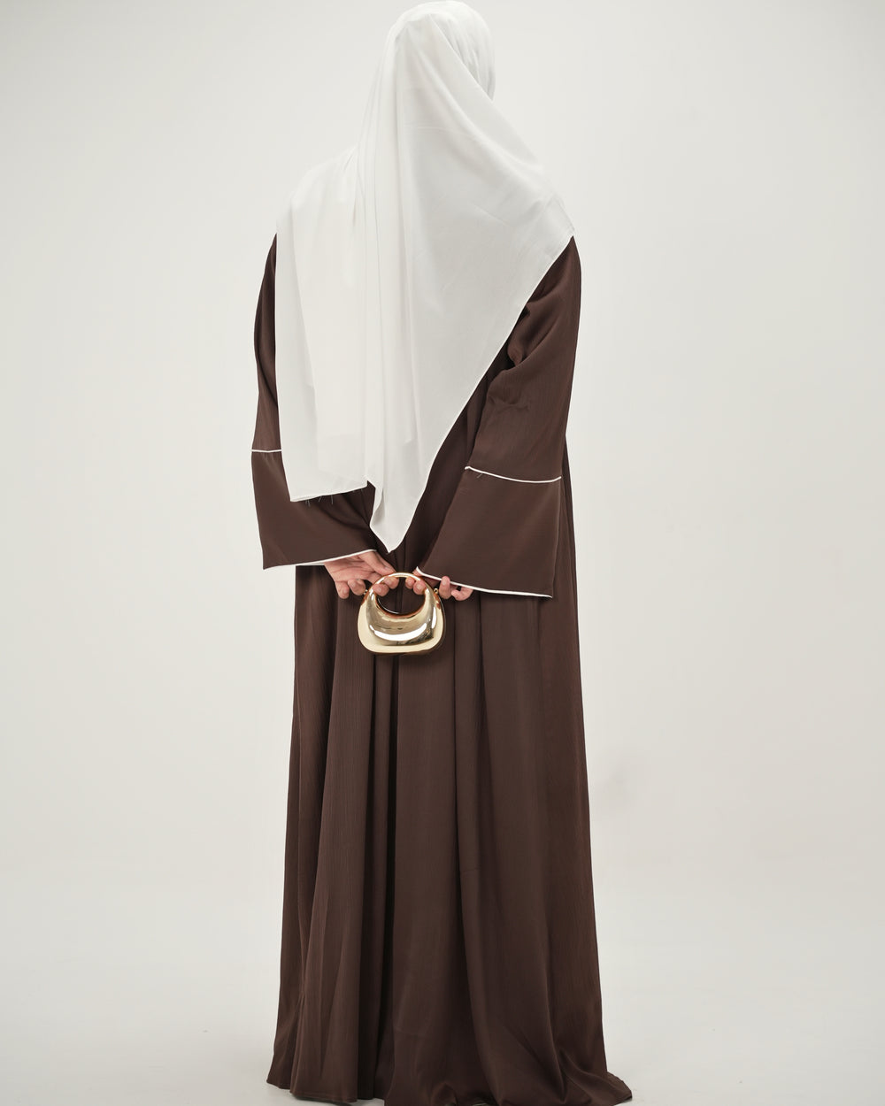 Alina | Shrug Abaya Set - Espresso