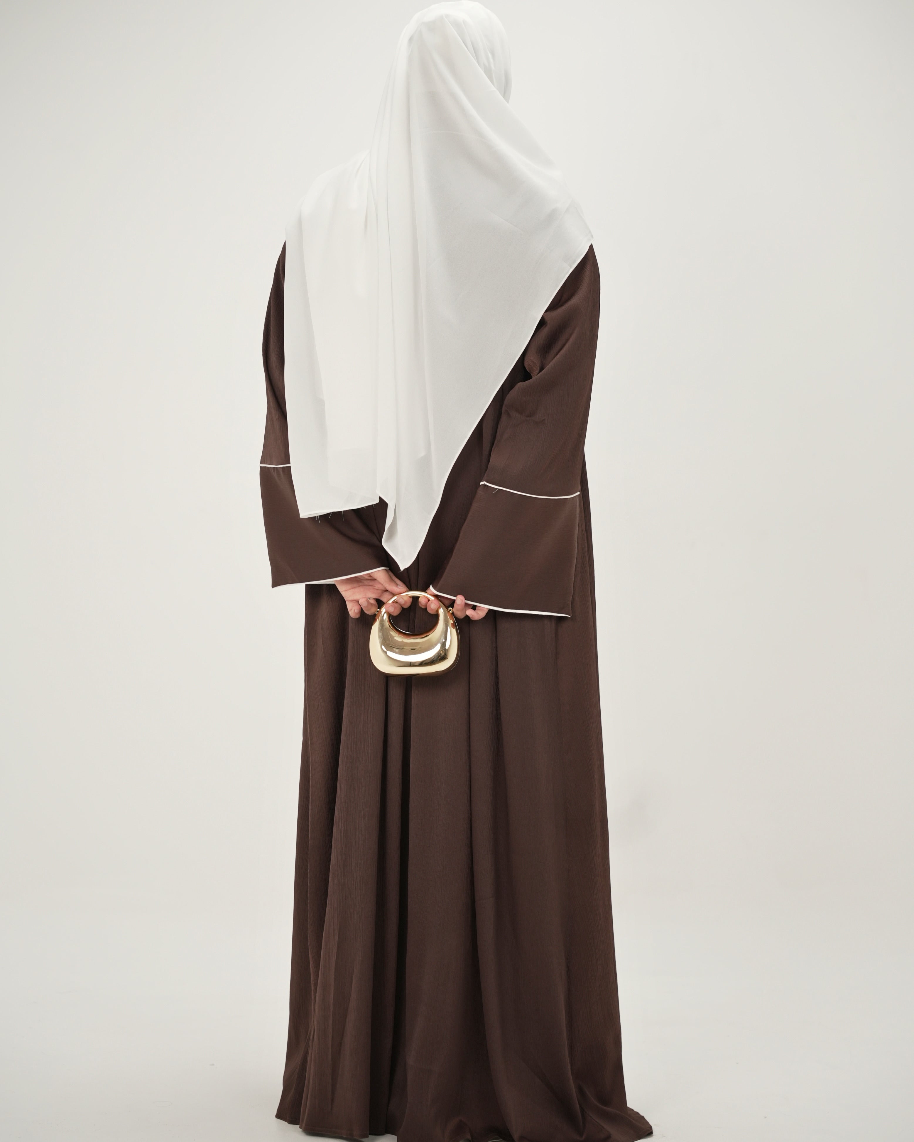 Alina | Shrug Abaya Set - Espresso